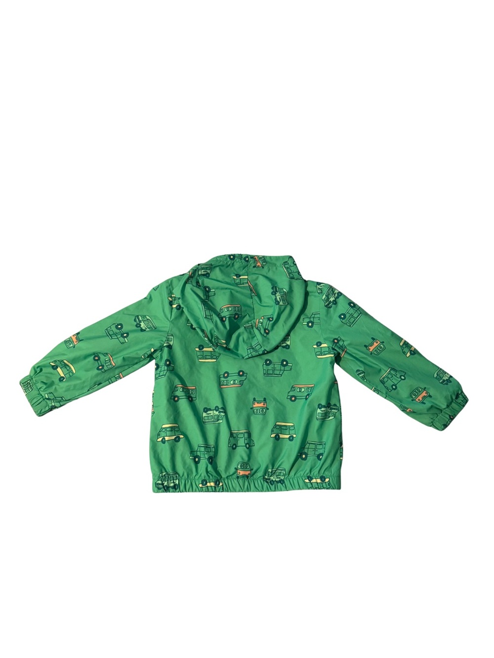 Cat & Jack - Transportation Print Full Zip Windbreaker Jacket Green 2T - Picture 8 of 10
